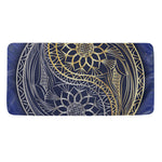 Gold And Grey Yin Yang Flower Print Towel