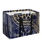 Gold And Grey Yin Yang Flower Print Utility Tote Bag