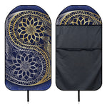 Gold And Grey Yin Yang Flower Print Waterproof Car Seat Cover