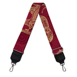 Gold And Red Boho Elephant Print Bag Strap