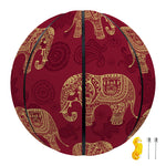 Gold And Red Boho Elephant Print Basketball