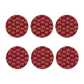 Gold And Red Boho Elephant Print Coaster Set