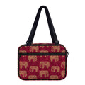 Gold And Red Boho Elephant Print Double Strap Bible Bag