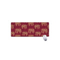Gold And Red Boho Elephant Print Extended Mouse Pad
