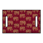 Gold And Red Boho Elephant Print Golf Cart Seat Cover