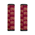 Gold And Red Boho Elephant Print Handle Covers