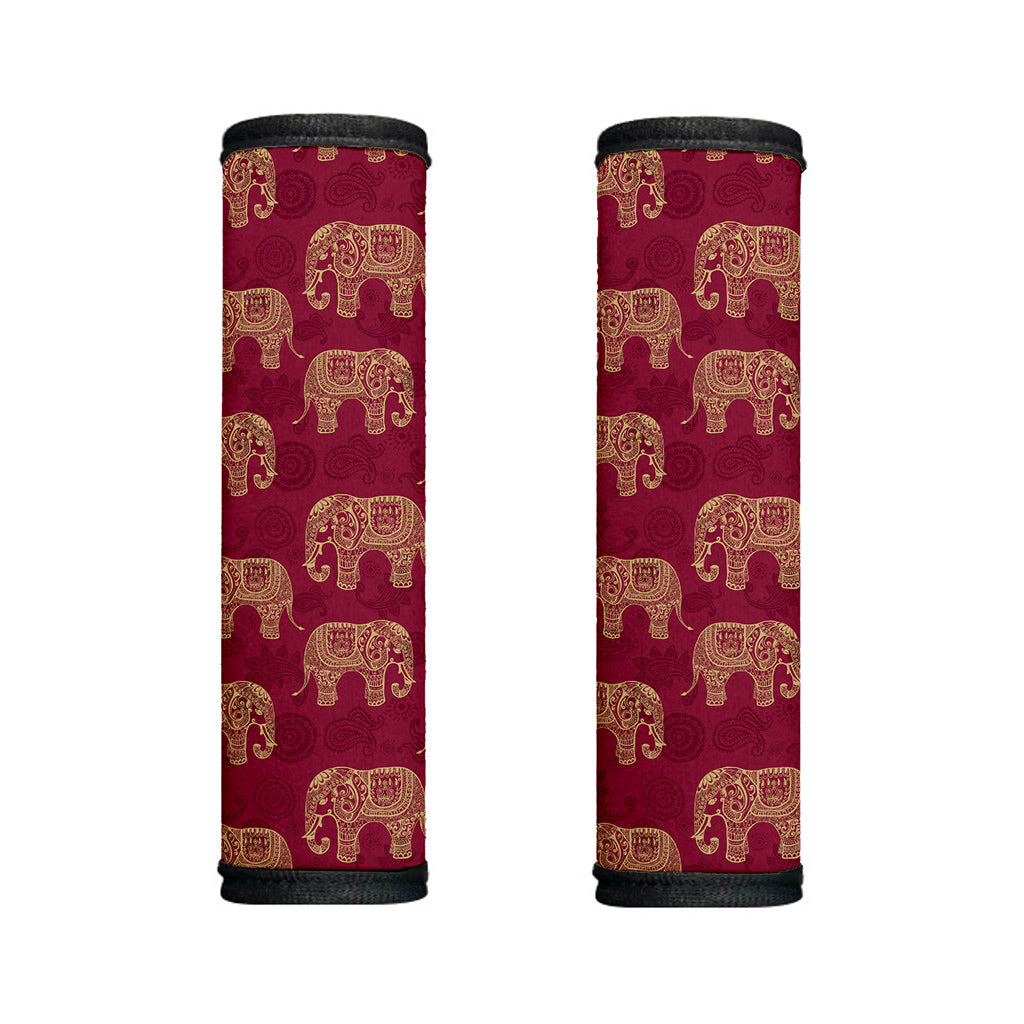 Gold And Red Boho Elephant Print Handle Covers