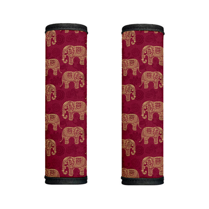 Gold And Red Boho Elephant Print Handle Covers