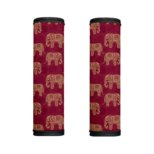 Gold And Red Boho Elephant Print Handle Covers