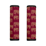 Gold And Red Boho Elephant Print Handle Covers