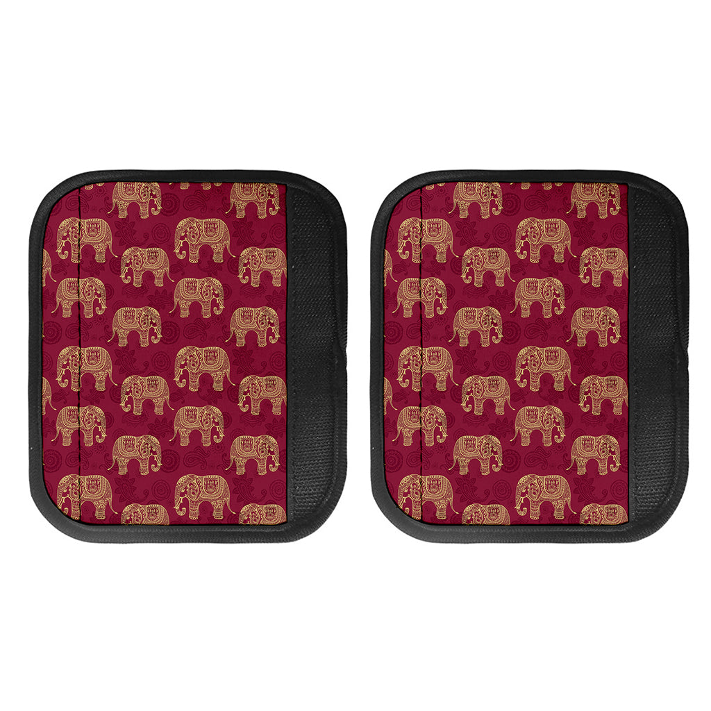 Gold And Red Boho Elephant Print Handle Covers