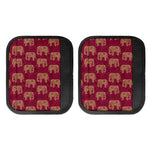 Gold And Red Boho Elephant Print Handle Covers