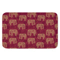 Gold And Red Boho Elephant Print Indoor Door Mat