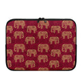 Gold And Red Boho Elephant Print Laptop Sleeve