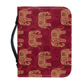 Gold And Red Boho Elephant Print Leather Bible Cover