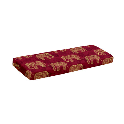 Gold And Red Boho Elephant Print Piano Keyboard Cover