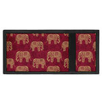 Gold And Red Boho Elephant Print Trifold Wallet