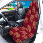 Gold And Red Boho Elephant Print Waterproof Car Seat Cover