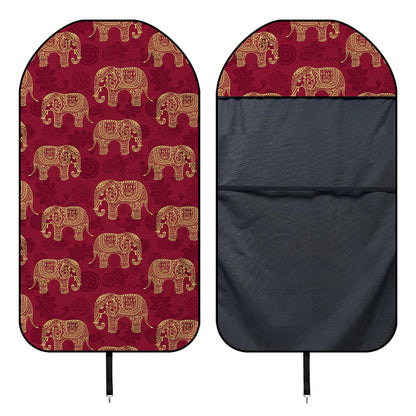 Gold And Red Boho Elephant Print Waterproof Car Seat Cover