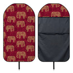 Gold And Red Boho Elephant Print Waterproof Car Seat Cover