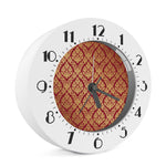 Gold And Red Thai Pattern Print Alarm Clock
