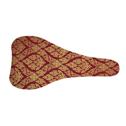 Gold And Red Thai Pattern Print Bicycle Seat Cover
