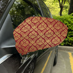 Gold And Red Thai Pattern Print Car Side Mirror Covers