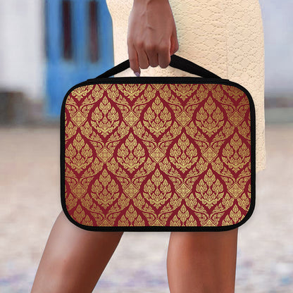 Gold And Red Thai Pattern Print Classic Bible Case