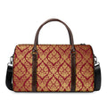 Gold And Red Thai Pattern Print Duffel Bag