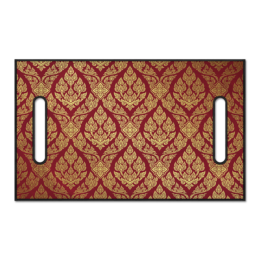 Gold And Red Thai Pattern Print Golf Cart Seat Cover