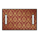 Gold And Red Thai Pattern Print Golf Cart Seat Cover
