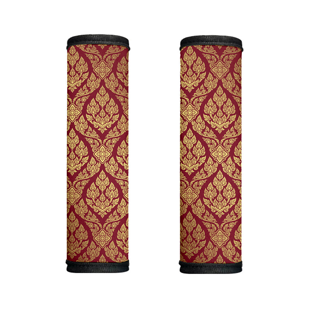 Gold And Red Thai Pattern Print Handle Covers