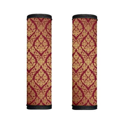 Gold And Red Thai Pattern Print Handle Covers