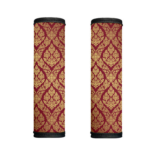Gold And Red Thai Pattern Print Handle Covers