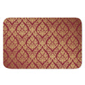Gold And Red Thai Pattern Print Indoor Door Mat