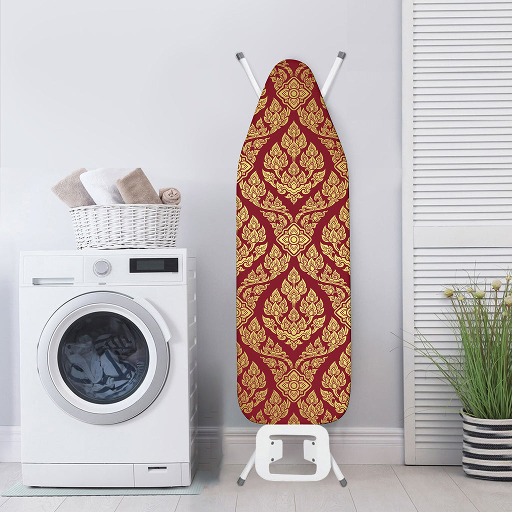 Gold And Red Thai Pattern Print Ironing Board Cover