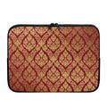 Gold And Red Thai Pattern Print Laptop Sleeve