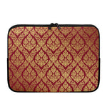 Gold And Red Thai Pattern Print Laptop Sleeve