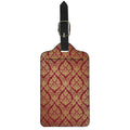 Gold And Red Thai Pattern Print Luggage Tag