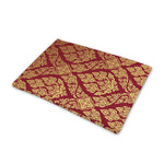 Gold And Red Thai Pattern Print Pet Cooling Mat Cover