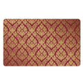 Gold And Red Thai Pattern Print Polyester Doormat