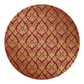 Gold And Red Thai Pattern Print Round Blanket
