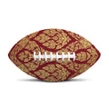 Gold And Red Thai Pattern Print Rugby Ball