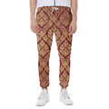 Gold And Red Thai Pattern Print Joggers