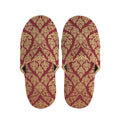 Gold And Red Thai Pattern Print Slippers