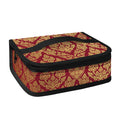 Gold And Red Thai Pattern Print Small Lunch Bag
