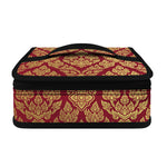 Gold And Red Thai Pattern Print Small Lunch Bag