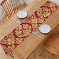 Gold And Red Thai Pattern Print Table Runner