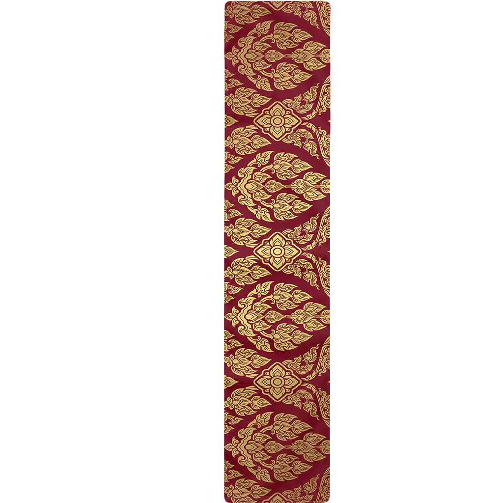 Gold And Red Thai Pattern Print Table Runner