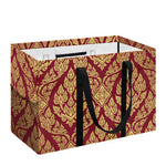 Gold And Red Thai Pattern Print Utility Tote Bag